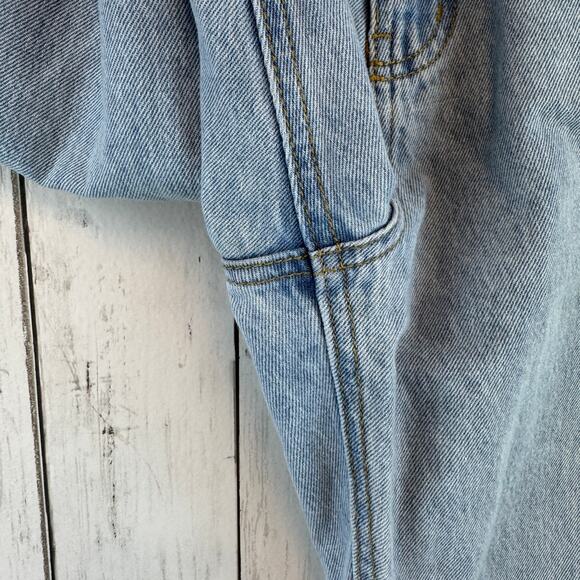 Afends Light Wash Cotton Denim High Rise Mom Straight Cropped Leg Jeans Size 2 - Picture 5 of 15